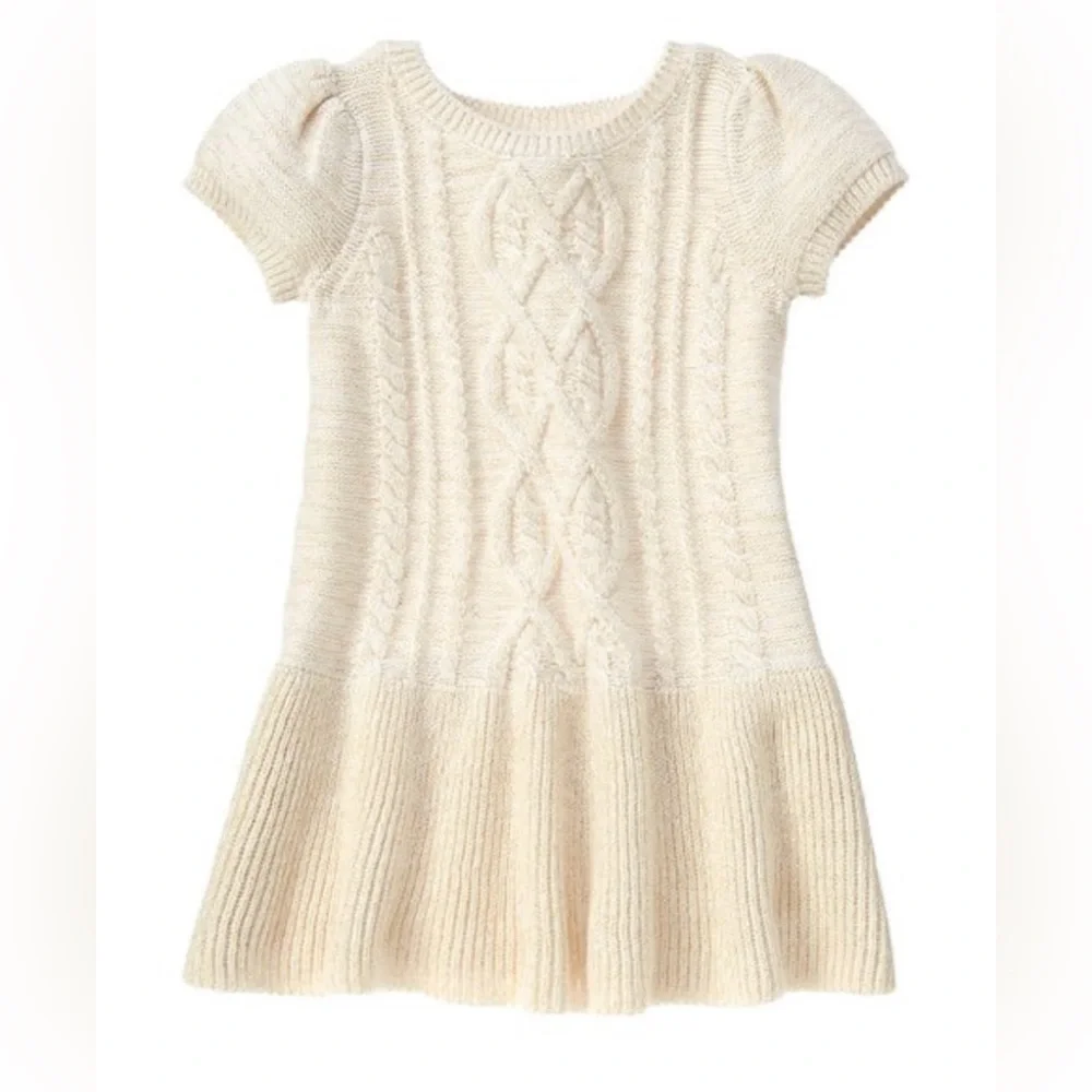Gymboree Cream Cable Knit‎ Sweater Dress - Size 4T